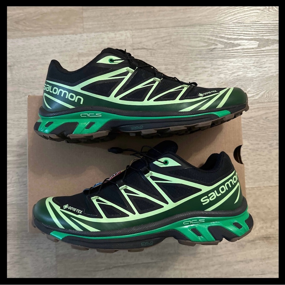 Salomon XT-6 GTX green color men’s size 10.5 send excellent condition!!